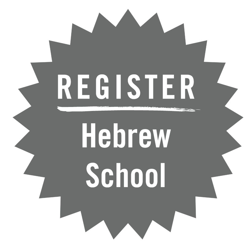 Register for Hebrew School, grades 1-7