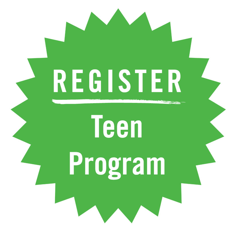 Register for Teen Program, grades 8-12