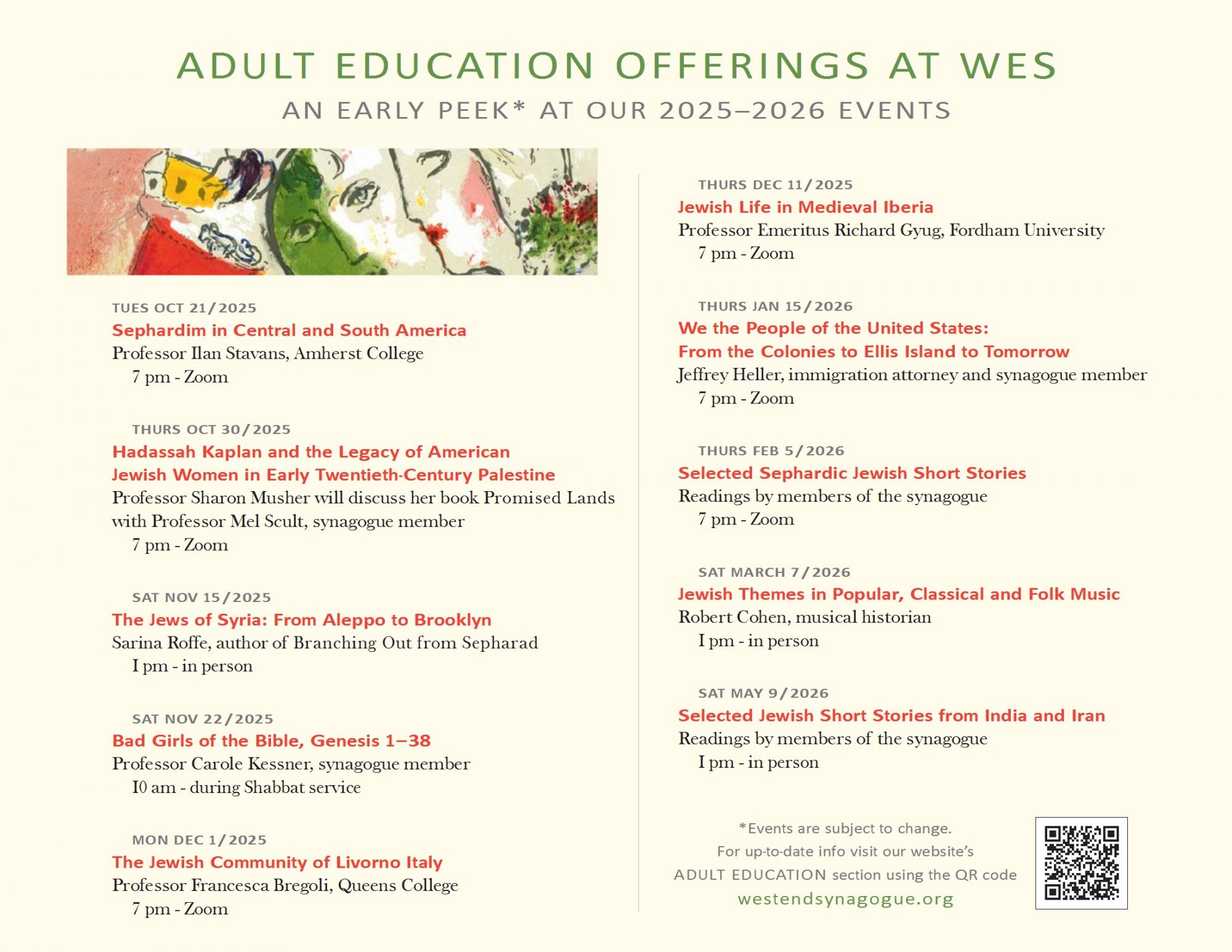 Adult Ed 2025-2026 Offerings Listing as of Sept 1, 2025