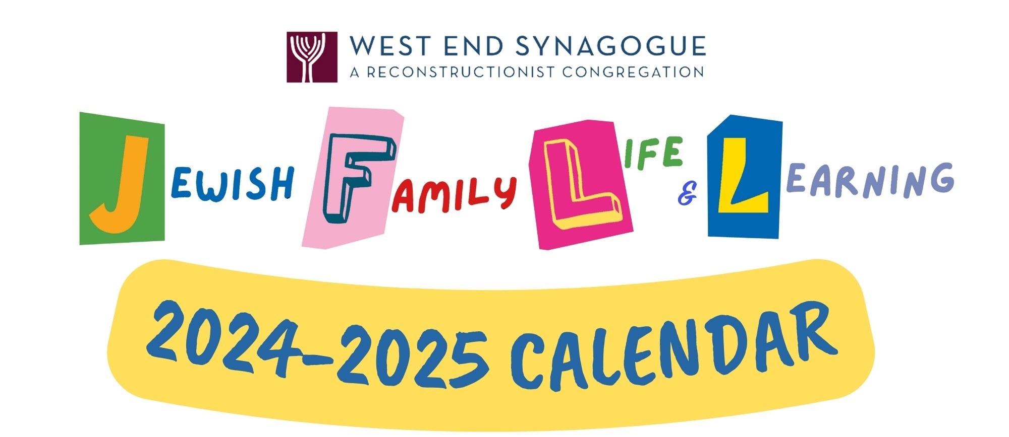 link to Jewish Family Life & Learning tots, kids and teens programs calendar