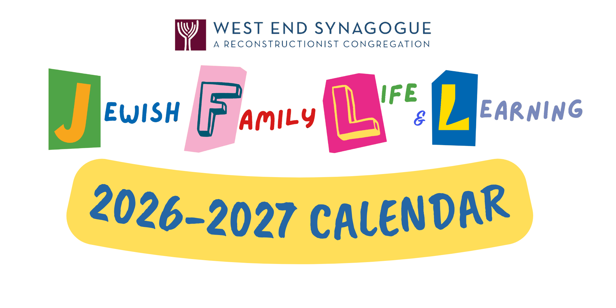 link to Jewish Family Life & Learning tots, kids and teens programs calendar